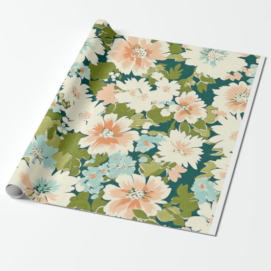 Floral Wrap Elegance Cadeaupapier (Uitgerold)