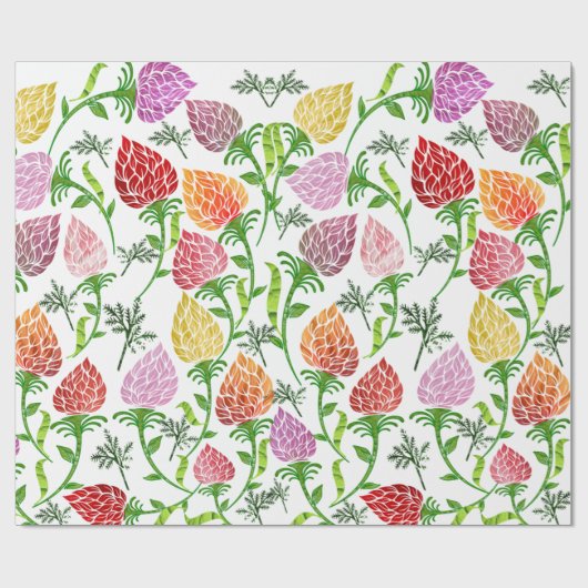 Floral wrapping Paper Cadeaupapier (Vlak)