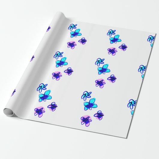 Floral wrapping Paper Cadeaupapier (Uitgerold)