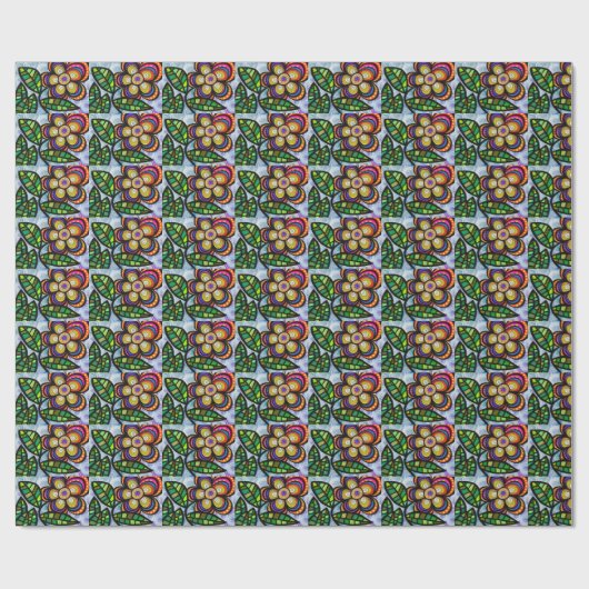 Floral wrapping Paper Cadeaupapier (Vlak)