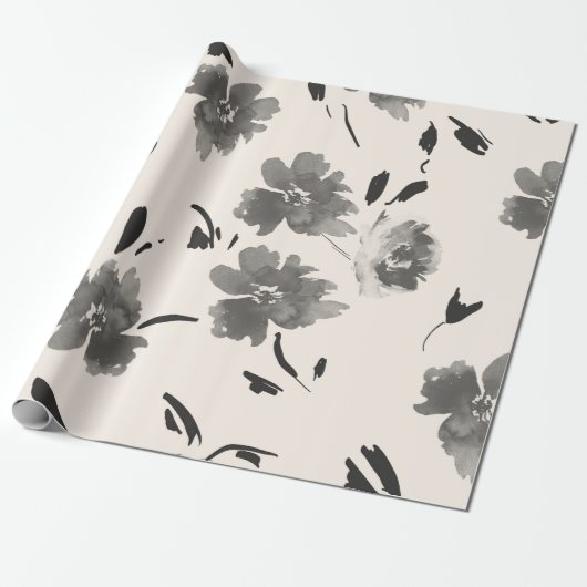 Floral wrapping Paper Cadeaupapier (Uitgerold)