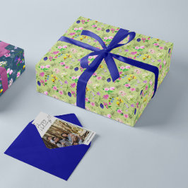 Floral Wrapping paper green for her Cadeaupapier