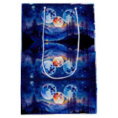 Floral Wrapping Paper Medium Cadeauzakje (Achterkant)