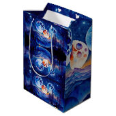 Floral Wrapping Paper Medium Cadeauzakje (Achterkant Gekanteld)