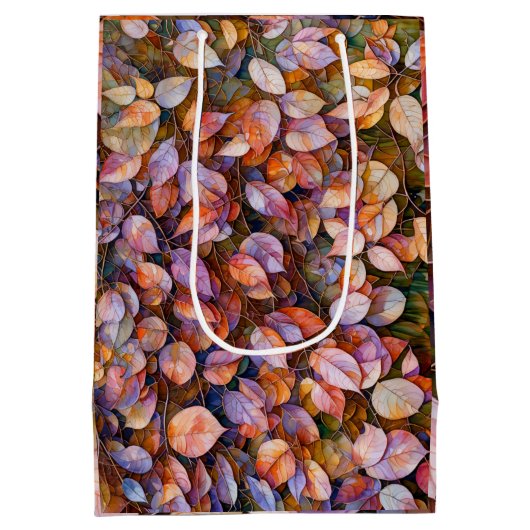 Floral Wrapping Paper Medium Cadeauzakje (Achterkant)