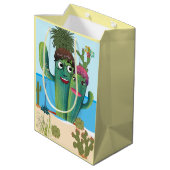 Floral wrapping Paper Medium Cadeauzakje (Achterkant Gekanteld)