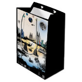 Floral wrapping Paper Medium Cadeauzakje (Achterkant Gekanteld)