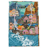 Floral Wrapping Paper Medium Gift Bag Medium Cadeauzakje (Voorkant)