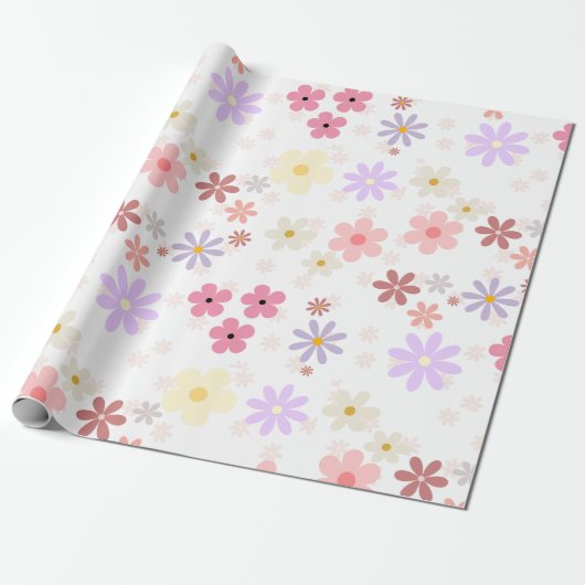 Floral Wrapping Paper – Prachtige bloempatronen Cadeaupapier (Uitgerold)