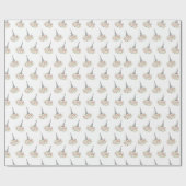 Floral wrapping Paper van Parijs - White Cadeaupapier (Vlak)