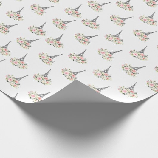 Floral wrapping Paper van Parijs - White Cadeaupapier (Hoek)