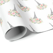 Floral wrapping Paper van Parijs - White Cadeaupapier (Rol Hoek)
