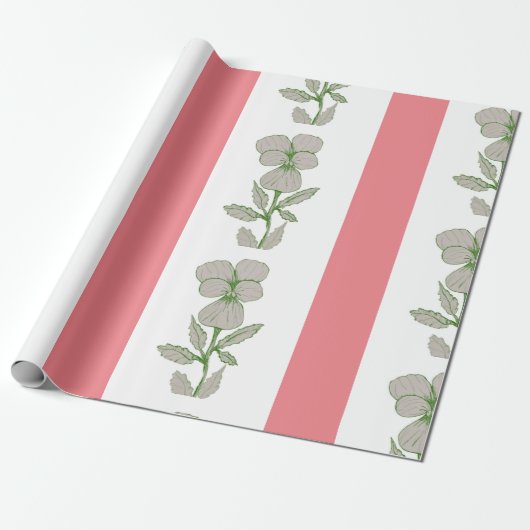 Floral wrapping papier (Uitgerold)