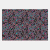 Floral wrapping Papier - Donker Abstract ventilato Inpakpapier Vel (Voorkant 2)