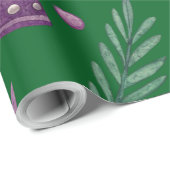 Floral Wrapping Papier – Paarse & Gouden Eleg (Rol Hoek)