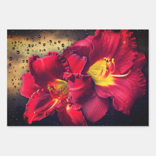 Floral wrapping papieren bladen inpakpapier vel