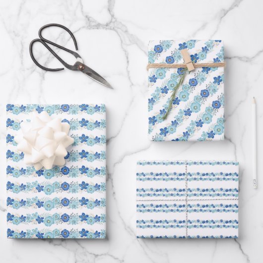 Floral wrapping papieren bladen inpakpapier vel (Voorkant)