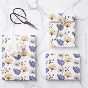Floral wrapping papieren bladen inpakpapier vel