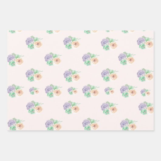 Floral wrapping papieren bladen inpakpapier vel (Voorkant 3)