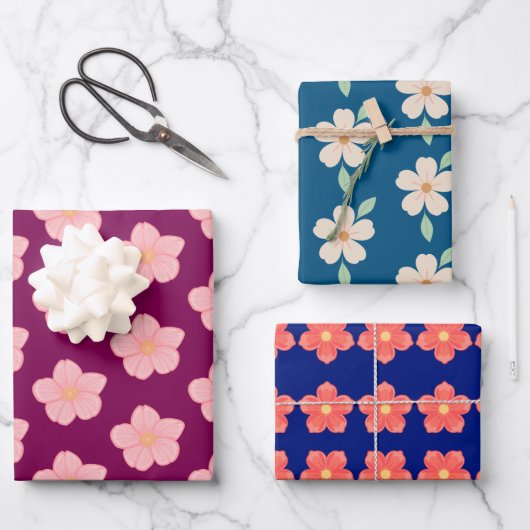 Floral Wrapping sheets Inpakpapier Vel (Voorkant)