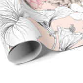 Floral wrappingpapier van 30 inch x 6 voet cadeaupapier (Rol Hoek)