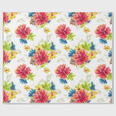 Floral-wrapppapier voor kleurloze Waterverf Cadeaupapier (Vlak)