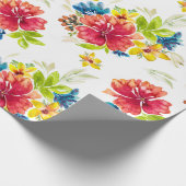 Floral-wrapppapier voor kleurloze Waterverf Cadeaupapier (Hoek)