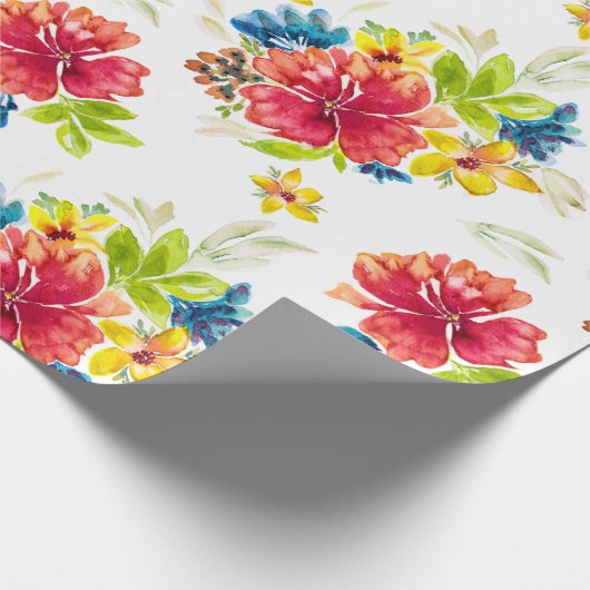 Floral-wrapppapier voor kleurloze Waterverf Cadeaupapier (Hoek)