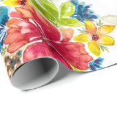 Floral-wrapppapier voor kleurloze Waterverf Cadeaupapier (Rol Hoek)