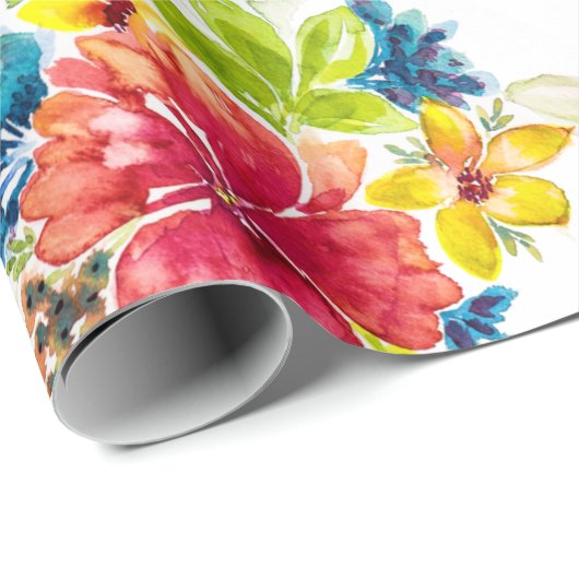 Floral-wrapppapier voor kleurloze Waterverf Cadeaupapier (Rol Hoek)
