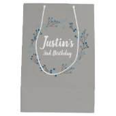 Floral Wreatal  Birthday cadeautassen Medium Cadeauzakje (Achterkant)