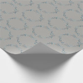 Floral Wreatal  Birthday Gift Wrapping Paper Cadeaupapier (Hoek)