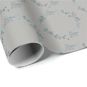 Floral Wreatal  Birthday Gift Wrapping Paper Cadeaupapier (Rol Hoek)