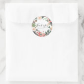 Floral Wreate Branch Botanical Dank je wel Ronde Sticker (Tas)