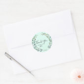Floral Wreate Branch Botanical Dank je wel Ronde Sticker (Envelop)