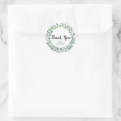 Floral Wreate Branch Botanical Dank je wel Ronde Sticker (Tas)