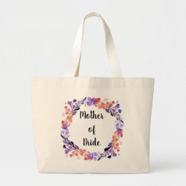 Floral Wreate moeder Bride Grote Tote Bag
