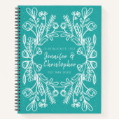 Floral Wreated Our Bucket List Couple Keepomwille Notitieboek (Voorkant)