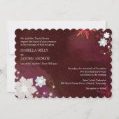 Floral Wreater Unique Winter Wedding Kaart (Achterkant)