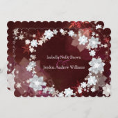 Floral Wreater Unique Winter Wedding Kaart (Voorkant / Achterkant)