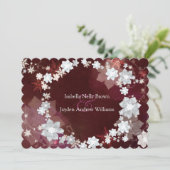 Floral Wreater Unique Winter Wedding Kaart (Staand voorkant)