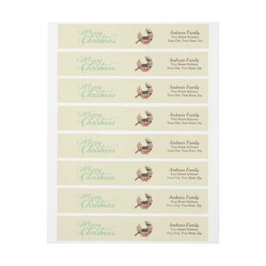 Floral Wreater Wraparound Label (Vel)