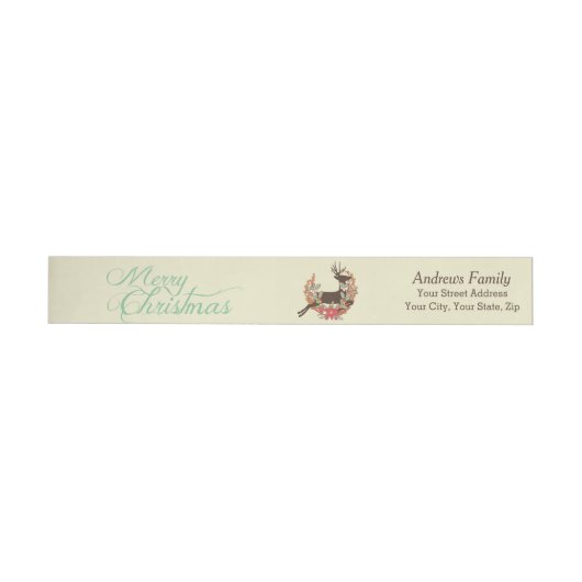 Floral Wreater Wraparound Label (Individueel)