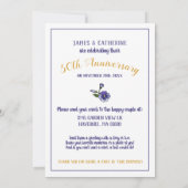 Floral Wreath 50th Jubileum Kaart Shower Request (Achterkant)