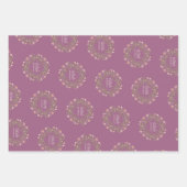 Floral Wreath 60th Birthday Wrapping Paper Set (Voorkant 2)