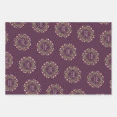 Floral Wreath 60th Birthday Wrapping Paper Set (Voorkant)