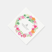 Floral Wreath | Aangepast papier — luiers Servetten (Hoek)