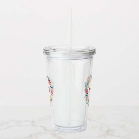 Floral Wreath Acryl Drinkbeker (Rechts)