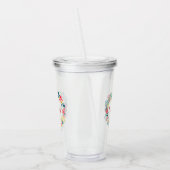 Floral Wreath Acryl Drinkbeker (Links)