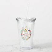 Floral Wreath Acryl Drinkbeker (Achterkant)
